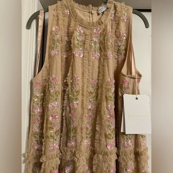 Mac Duggal Blush Floral Mini Dress - Picture 5 of 11